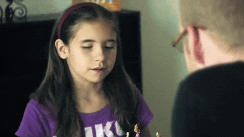 Slow Blink Anxious Young Girl GIF