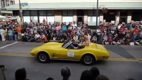 Slow Car Parade GIF