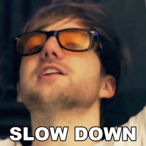 Man Heads Up Slow Down GIF