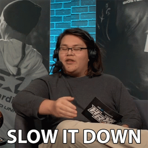 Caleb Sullivan Comments Slow Down GIF