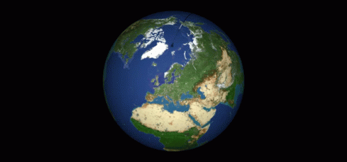 Slow Earth Spinning Rotation GIF