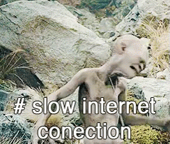Slow Internet Network Connection Mad Gollum GIF