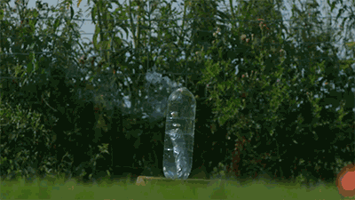 Slow Motion Bottled Water Explosion GIF