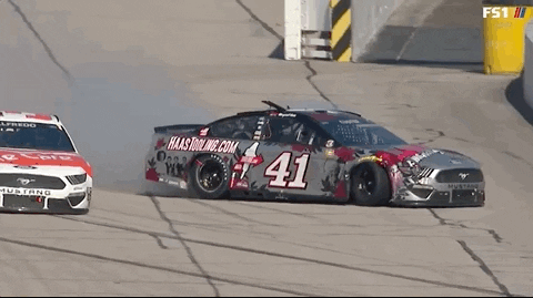 Slow Motion Capture Of Nascar Crash GIF