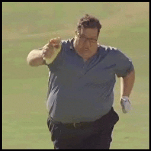 Slow Motion Chubby Running Man GIF