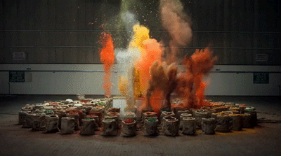 Slow Motion Color Explosion GIF