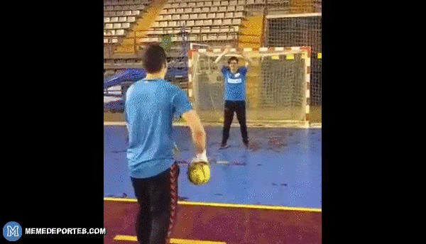 Slow Motion Handball Playing GIF
