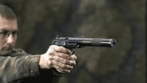Slow Motion Pistol Shoot GIF