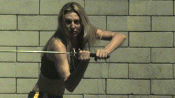 Slow Motion Samurai Trick GIF