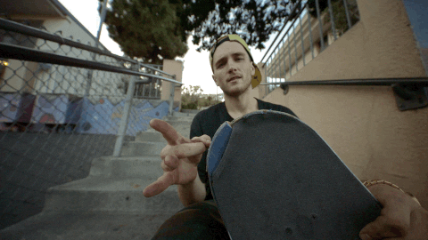 Slow Motion Skateboard Flick GIF