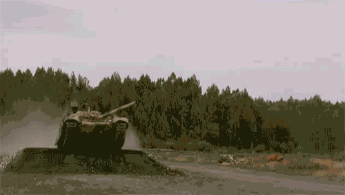 Slow Motion Tank Riding GIF