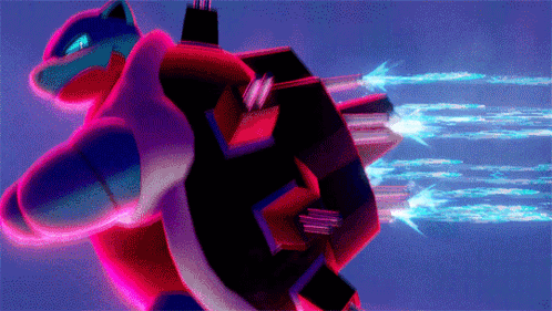 Slow Motion Turn Gigantamax Blastoise Unleashing Cannons GIF
