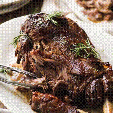 Slow Roasted Lamb Leg Shredded GIF