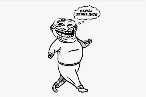 Slow Walking Troll Face Meme GIF