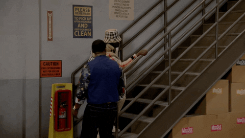 Slowly Moving On Up Climbing Stairs GIF