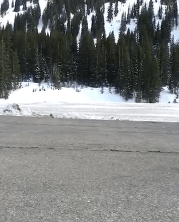 Slowly Walking In Ski Resort GIF