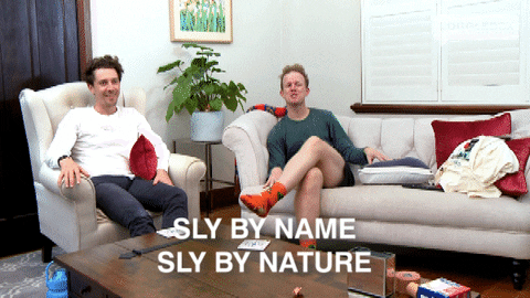 Sly By Name And Nature Guys Sitting GIF