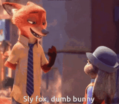 Sly Fox Zootopia Nick Wilde And Judy Hopps GIF