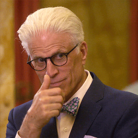 Sly Smile Ted Danson Thumbs Up GIF