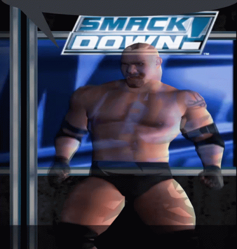 Smack Down Poster With Bald Wrestler