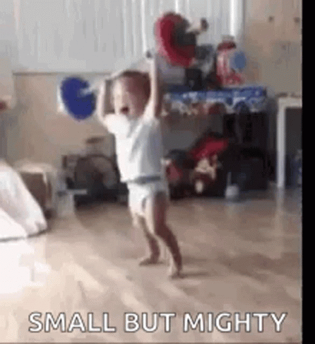 Small But Mighty Cute Baby GIF