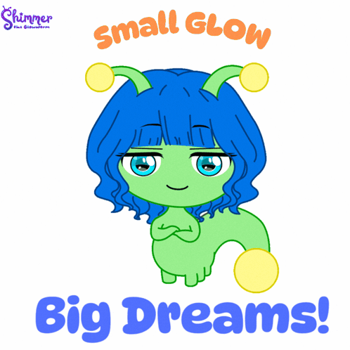 Small Glow Big Dreams Cartoon Sticker GIF