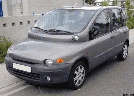 Small Gray Car Parked GIF