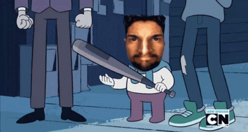 Small Guy Baseball Bat GIF