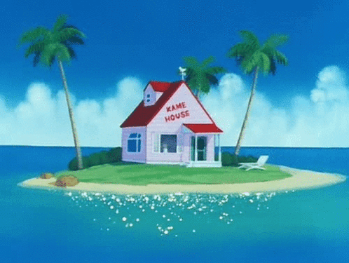 Small Island with Palm Trees