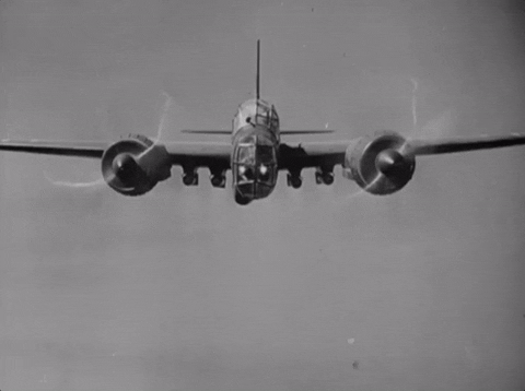 Small Plane Black And White GIF