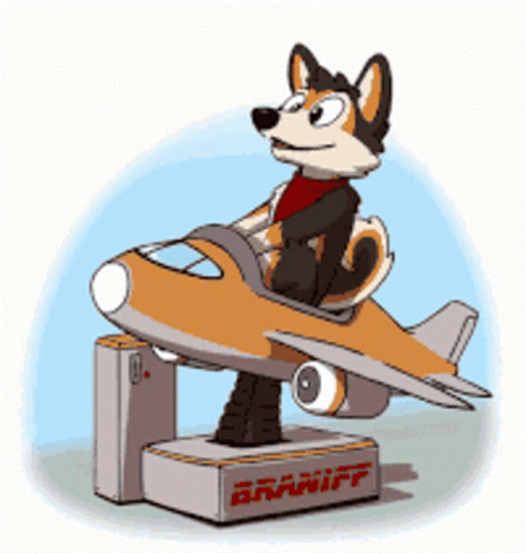 Small Plane Toy Furry GIF