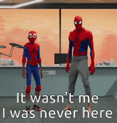 Small Spider Man Appear It Wasn't Me GIF