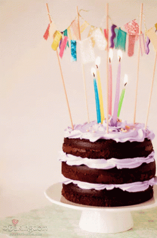 Small Three Layered Cake Happy Birthday GIF