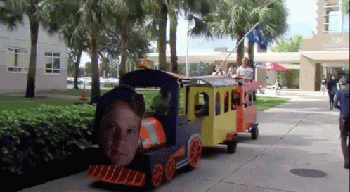 Small Train With Man on Front