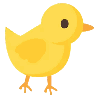 Small Yellow Chicken with Orange Legs