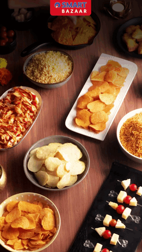 Smart Bazaar Snacks On Table GIF