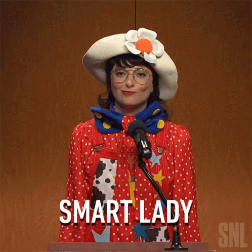 Smart Lady Sarah Sherman Snl GIF