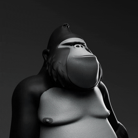 Smart Meme Animated Gorilla GIF