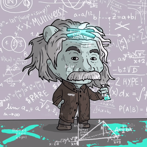 Smart Meme Cartoon Albert Einstein GIF
