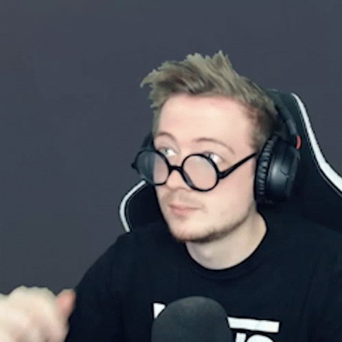 Smart Meme Streamer Wearing Eyeglasses GIF