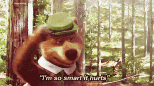 Smart Meme Yogi Bear GIF