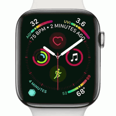 Smart Watch Heart Rate 75 BPM UVI 3.6 GIF