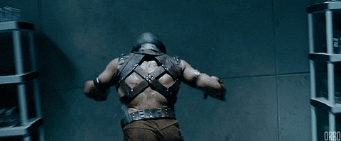 Smash The Wall Through His Body GIF