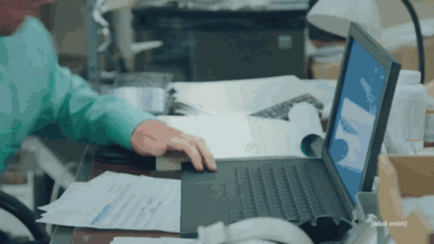 Smashing Computer CEO Erick Hayden Banging Head GIF