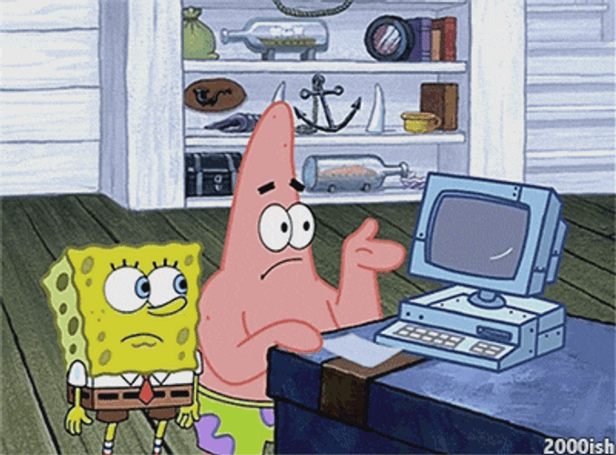 Smashing Computer Furious Patrick Star GIF