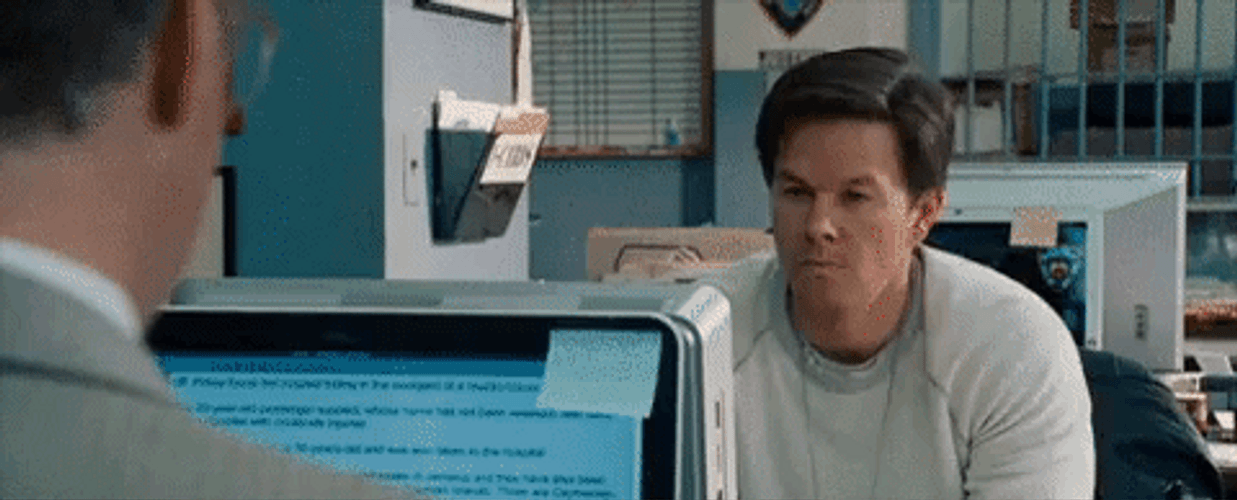 Smashing Computer Mad Mark Wahlberg GIF