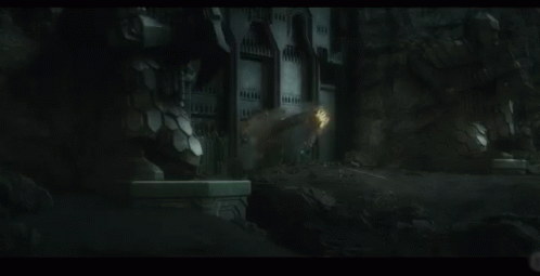 Smaug Bathed With Gold Hardly Fly GIF
