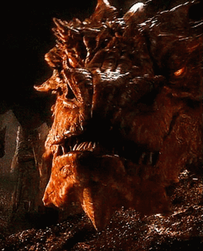 Smaug Red Glowing Eyes GIF