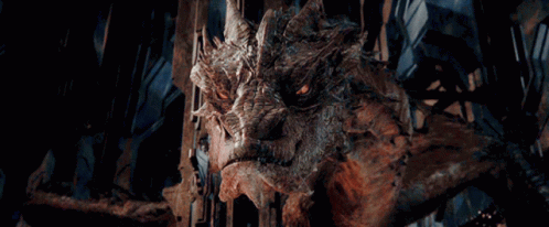 Smaug Trapped At Gate GIF