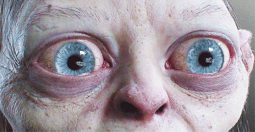 Smeagol Big Blue Eyes GIF
